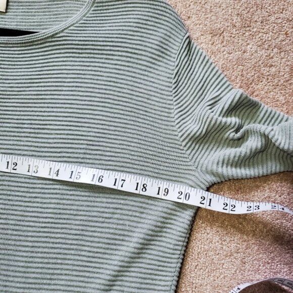 Aritzia Wilfred Blanchard Sweater Grey Linen Ribbed Italian yarn - Picture 6 of 6